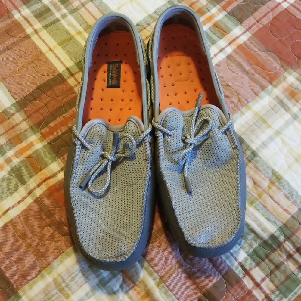 Men's Grey Swims Boat Shoes Size 8